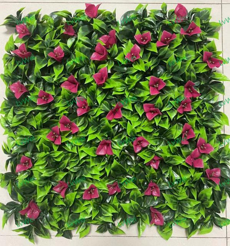 Artificial Dark Holly & Flower Green Wall – UV-Resistant for Indoor/Outdoor Use