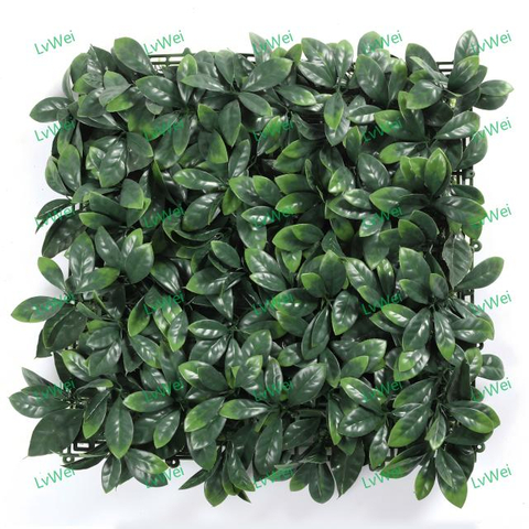 Bulk Yellow Osmanthus Artificial Green Wall - Customizable UV-Protected Vertical Garden