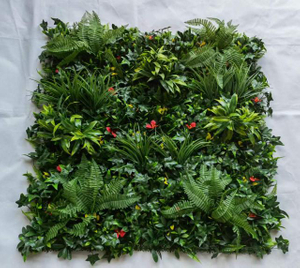 Plastic Greenery Plant Wall Artificial Grass Wall 100X100Cm Green Wall Landscape Tree Artificial