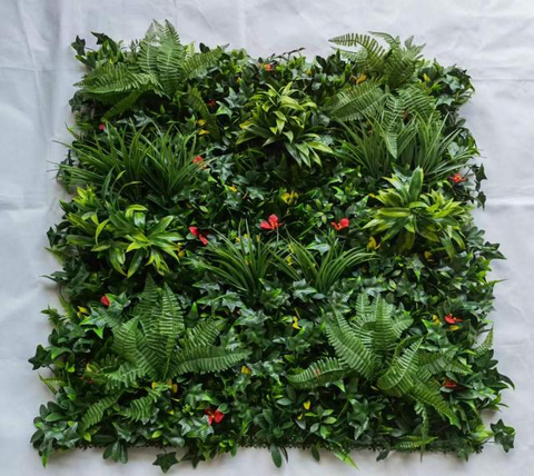 Plastic Greenery Plant Wall Artificial Grass Wall 100X100Cm Green Wall Landscape Tree Artificial