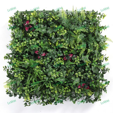 UV-Resistant Mixed Grass Artificial Green Wall - Outdoor Durability Guaranteed