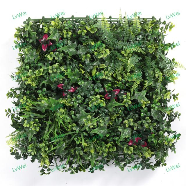 UV-Resistant Mixed Grass Artificial Green Wall - Outdoor Durability Guaranteed