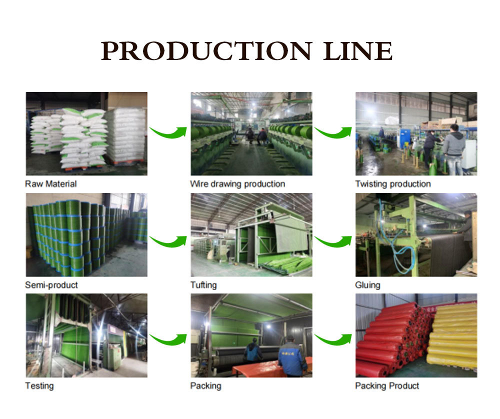 50mm Straight Cut Lw PP Bag 2m*25m Wholesale Artificial Grass