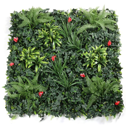 1m*1m Fake Plant Wall Panel - Realistic Foliage, Low Maintenance & Long Lifespan