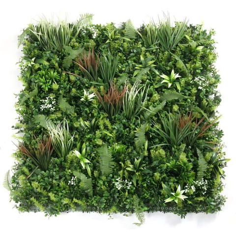 High-Quality PE 1m X 1m Artificial Hedge Panel - UV Protected & Fire Retardant