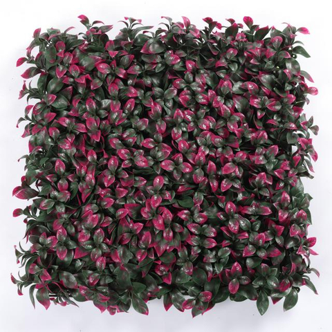 Premium Artificial Purple Apple Leaf Wall Panel - Durable Vertical Greenery for Commercial Spaces